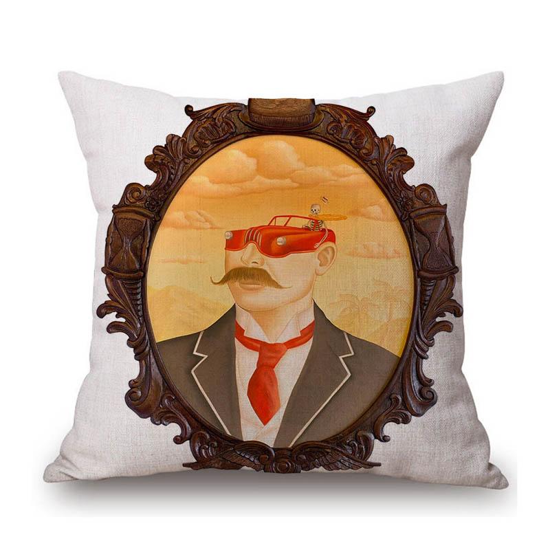 Rafael Silveira Surrealism Oil Painting Pretty Faceless Girl Flower Growth Cotton Linen Sofa Throw Pillow Case Cushion Cover