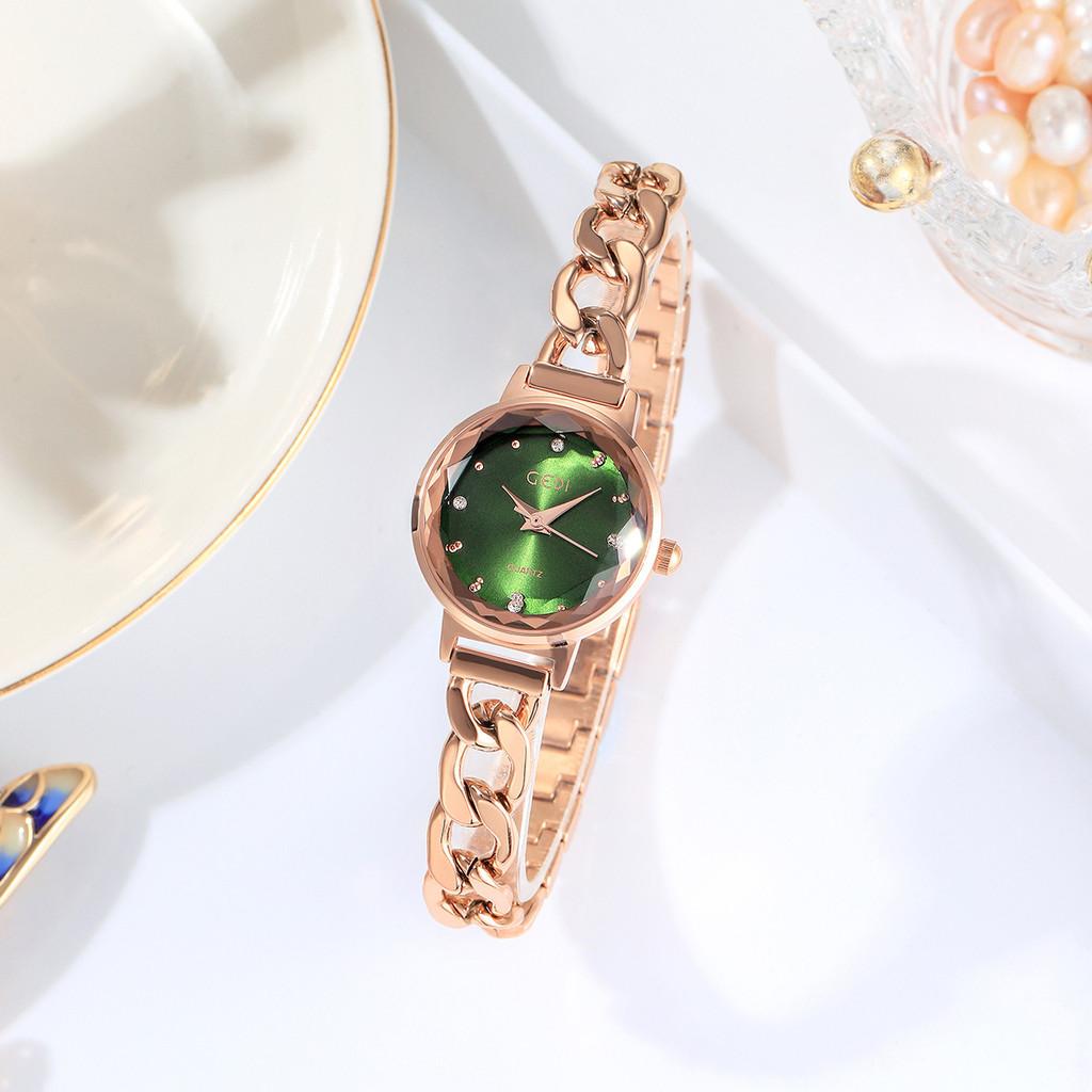 Gadi Elegant Womens Quartz Watch With Copper Chain Waterproof For Casual Daily Wear
