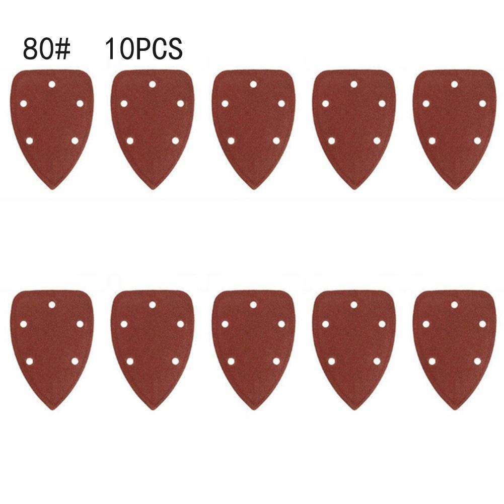 10Pcs Triangular Sandpaper 60 80 120 240 100 120 180 400 800 Grit Triangle Sanding Paper Abrasive Grinding Tool For Wood Plastic