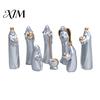 Religious Christmas Table Decor 8 Pcs Resin Nativity Figurines Set, Christian Scene Figures, Gift for Church Tabletop Miniature Statues Holiday