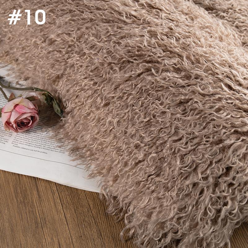 50*170cm High-grade 6cm Long Hair Cashmere Fabric Lamb Curly Imitation Tan Sheep Wool Plush Fabric DIY Clothing Dolls Cosplay