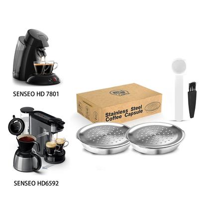 ICafilas for Philips Senseo Machine Stainless Steel Coffee Capsule Caps  Reusable Filter Espresso Coffee Maker