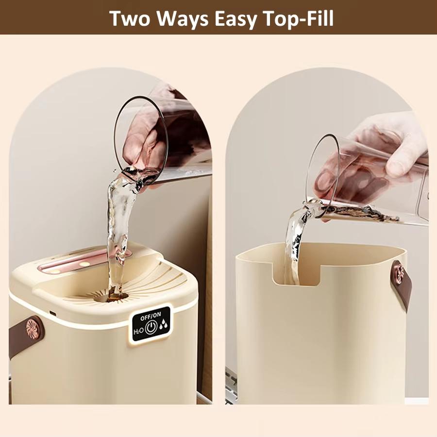 2L Large Capacity Ultrasonic Cool Mist Humidifier Triple Spray USB Rechargeable with LED Display
