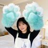 Furry Cats Paws Gloves Cosplay Costume Gloves for Women Girl Warmth Comfort Soft Plush Fursuit Gloves Anime Armwear