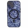 YUX Series For iPhone 14 Phone Case Cracked Ice Pattern TPU+Acrylic Shell Compatible with MagSafe (Precise Lens Cutout)