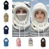 Winter Balaclava Warm Thermisch Fleece Winddicht Ski Masker 4-in-1 Warme Muts Warm Stofmasker Nekwarmer Koude Weer Sjaalmuts