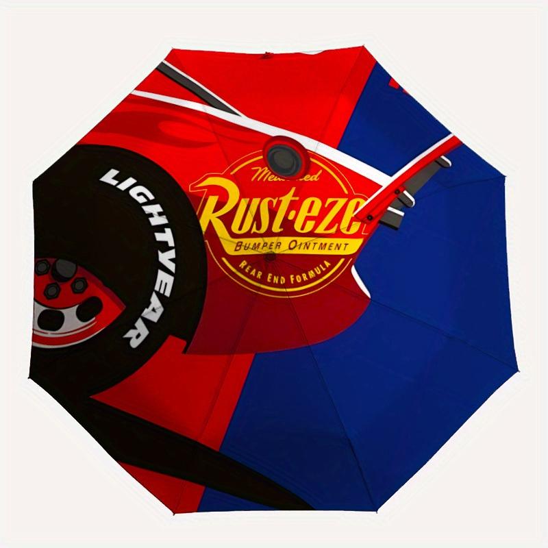 

1pc Lightning McQueen Cars Automatic, Foldable Compact Umbrella Vibrant Motif, Casual Style, Sturdy Iron Frame, Essential for fans a018