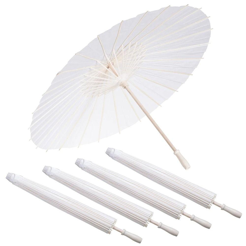 1Pcs Long-handle Paper Umbrella Dia 60/84cm Photography Prop  for Anniversary Wedding Party