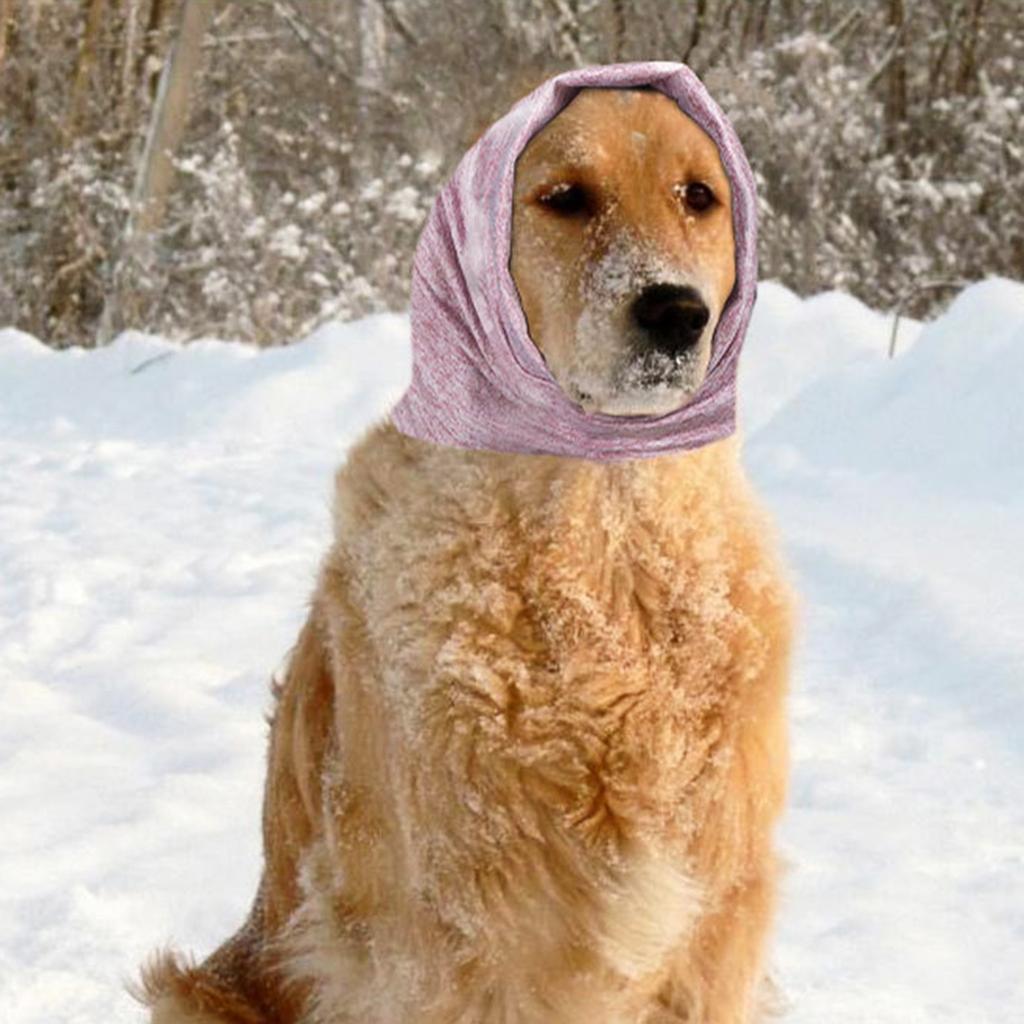 Dog Snood Neck and Ears Warmer Pet Hoodie Warm Winter Dog Comfort Hat Soft Snood Headwear for Long Ears for Anxiety
