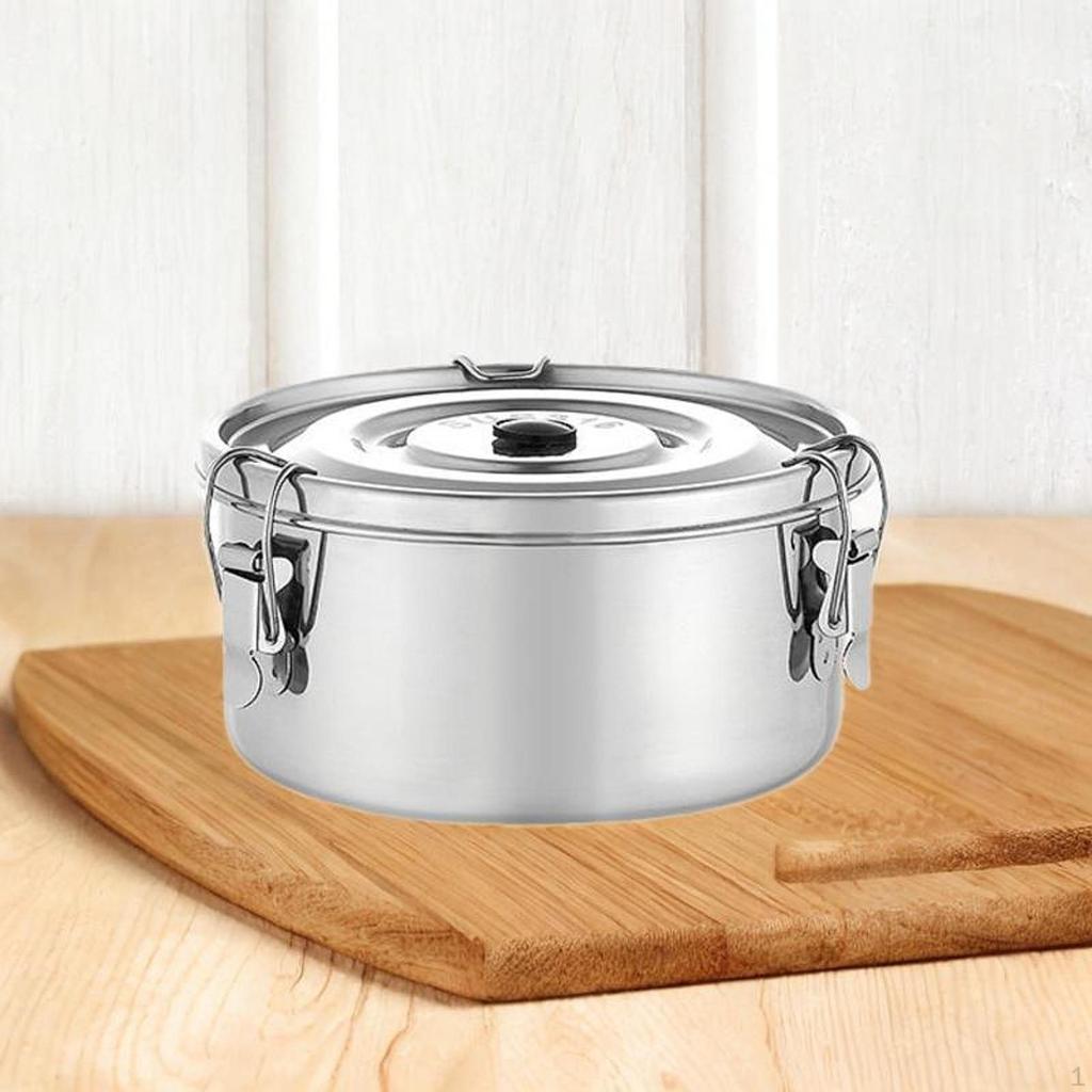 Fruit Lunch Box Food Storage Container Sturdy Space Saving Outdoor Picnic Round Bowl for Kids