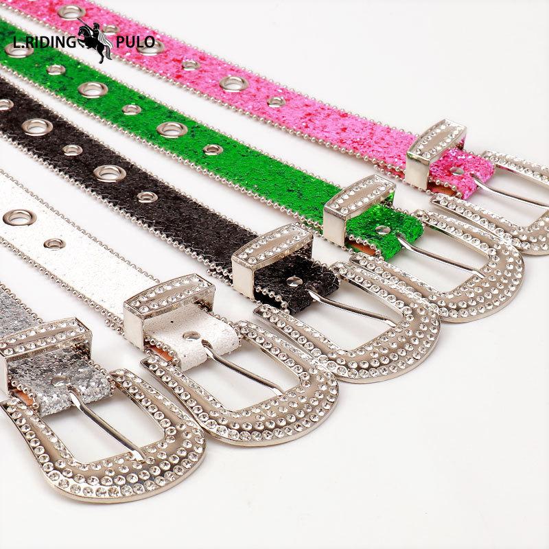 Sequin Belt Women's High-end Skirt Accessories Ladies Belt Fashionable Rhinestone Belt