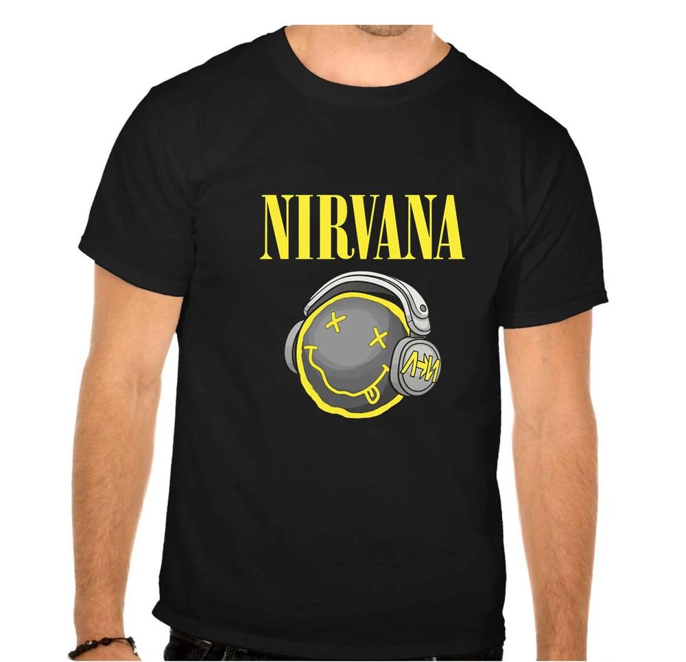 Nirvana Rock Band Rock Music Legends Black Tshirt 954 S