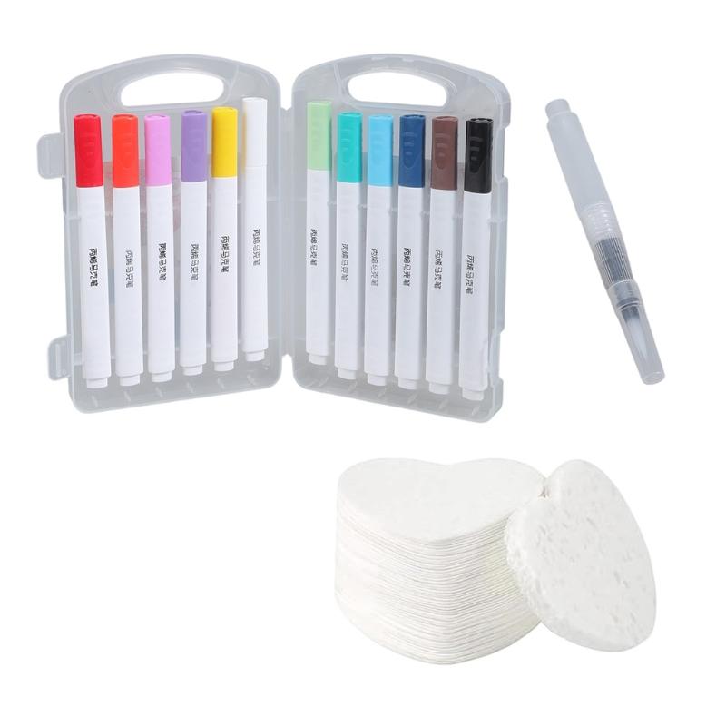 Magics 3D Foam Texture Painting Kits Watercolor Pen Magics Puff Paint Puff Drawing Texture Painting Kits Art Supplies