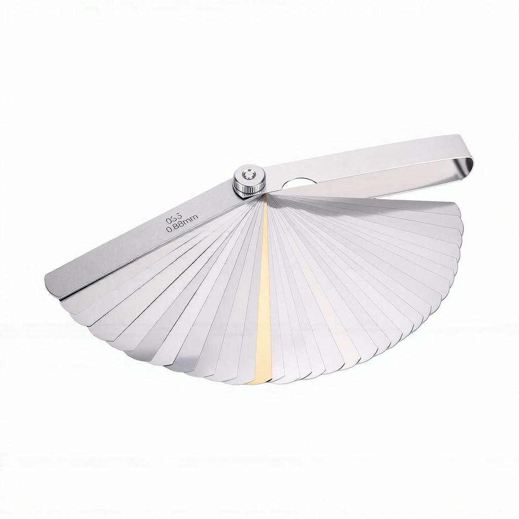 32 Blade Feeler Filler Gauge Stainless Steel Dual Marked Metric and Imperial Gap Measuring Tool