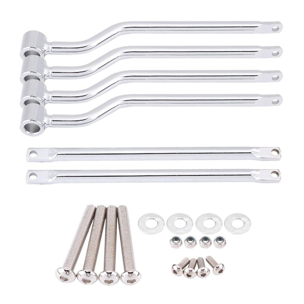 Motorcycle Saddlebag Support Bars Brackets Kit for Honda Suzuki Yamaha Kawasaki Silver