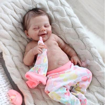 NPK 18in Reborn Baby Dolls Vinyl Silicone Lifelike Babies Doll Toys for Kids Girl Birthday Gift