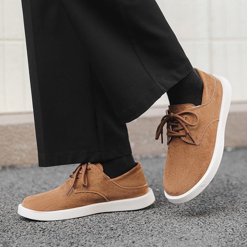 New Beige Men Shoes Genuine Leather Big Size High Quality Fashion Men's Casual Shoes European Style Mens Shoes Flats Oxfords