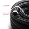AN4 AN6 AN8 AN10 AN12 Fuel Line Hose,Nylon Braided Fuel Line Hose with Stainless Steel Mesh Reinforce Black