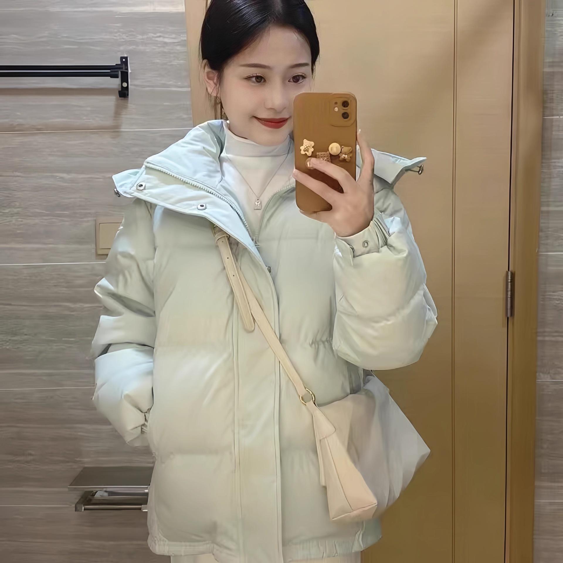 

Chinese drama short black couple cotton-padded jacket trendy 2024 winter new loose small foreign-style padded cotton-padded clothes S [Recommended within 50 kg] чорний