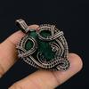 Emerald Pendant, 999 Copper Wire Wrapped Pendant Gemstone Jewelry, Handmade Pendant Amazing Jewelry, Gift For Her