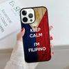 Ph Philippines Flag Plastic Black Phone Case For IPhone 18 17 Air 15 16 16e 14 13 12 11 Pro Max Coque PLUS mobile fundas