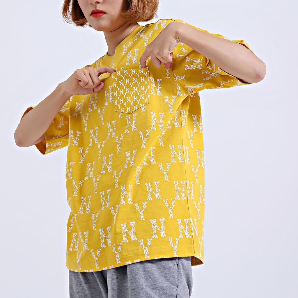 New MLB New York Yankees T Shirt Unisex Yellow 31TSM4131-50D