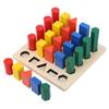 Wooden Baby Geometric Building Blocks Colorful Baby Blocks Game Educational Toy Gift