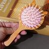 1Pc Wood Comb Professional Healthy Paddle Cushion Hair Loss Massage Brush Hairbrush Comb Scalp Hair Care Healthy Bamboo Comb