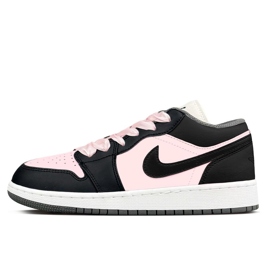 Jordan Air Jordan 1 Abrasion Resistant Low top Vintage Basketball Shoes Women's Strawberry Pink 553560-152(Team153-)