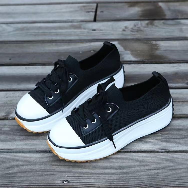 

Foreign trade large size 2025 spring and autumn new European and American casual fly-woven round head lace-up sports shoes women s shoes 36