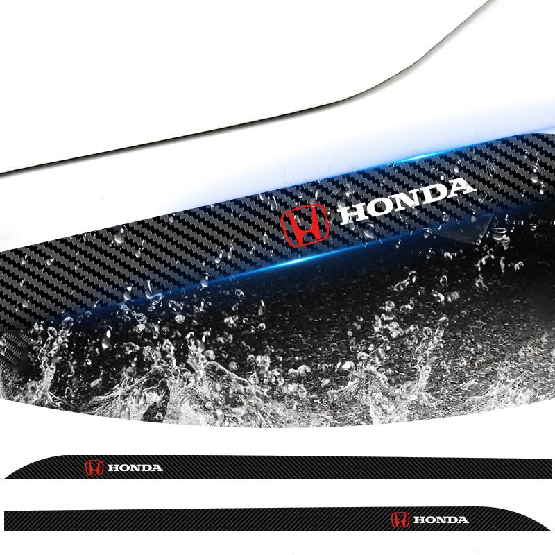 2 st Kolfiber Bil Dörrsida Tröskel Rand Klistermärke Repskydd Modifieringsklistermärke för Honda Civic Accord CRV HRV Fit Jazz City Odyssey Jade Vezel