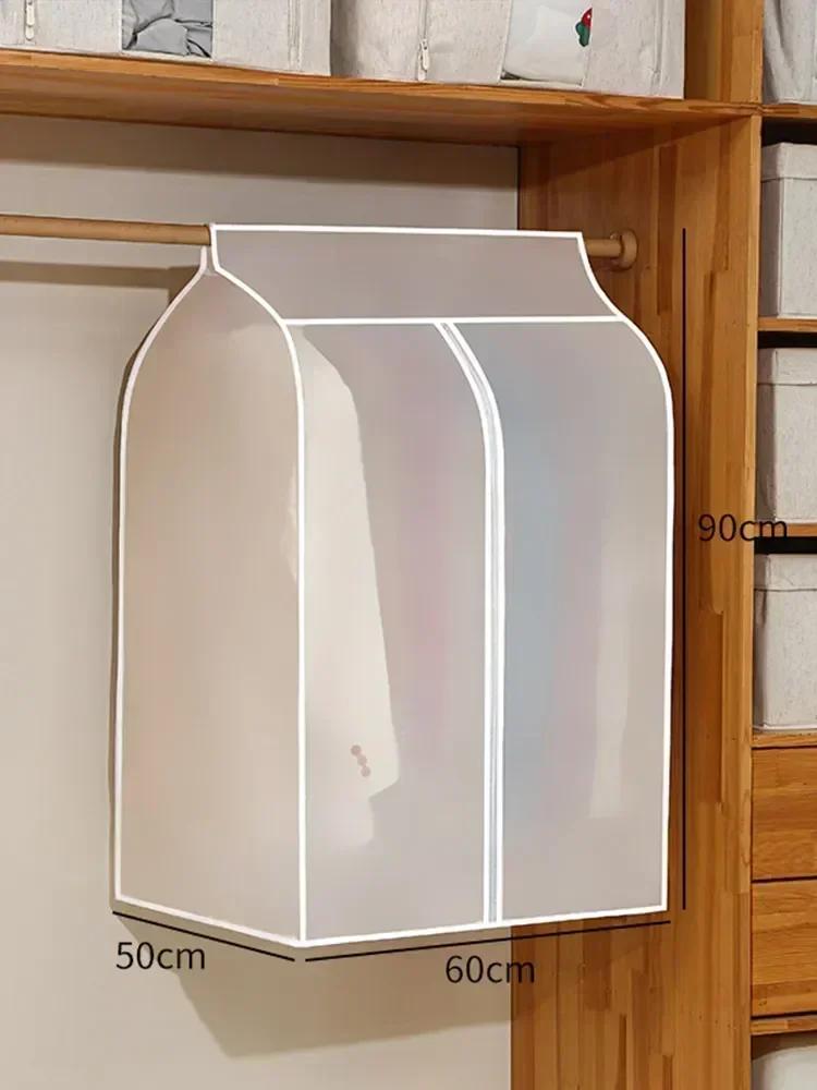 Transparent Clothes Hanging Dust Cover Dress Suit Coat Storage Bag Case Organizer Wardrobe Dress Clothing Hanging Dust Proof Bag
