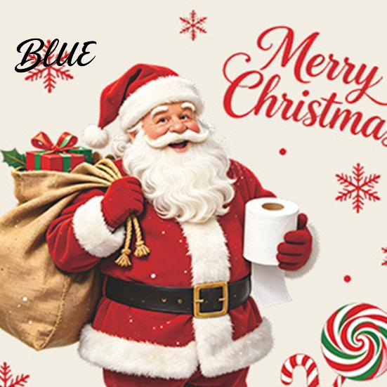 Winter Bathroom Festive Decorations Christmas Toilet Stickers Funny Santa Claus Waterproof Lid Tank Seat Decals Decal Cistern Self-Adhesive