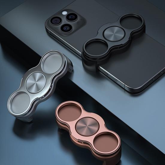 Yousheng 1/2Pcs Dual-Ring Three-Finger Back Clip Holder Multipurpose Foldable Phone Grip Holder 360 Degrees Rotation Cell Phone Ring Holders Stand