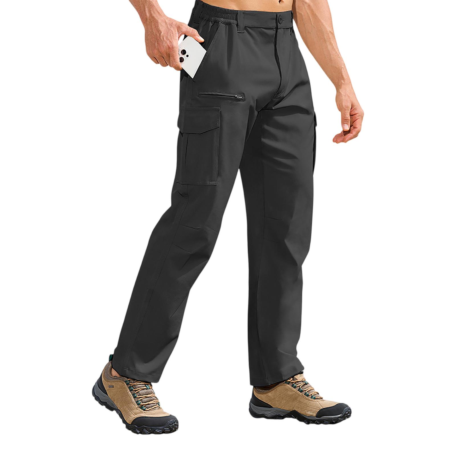 

Мужские спортивные повседневные брюки для бега, легкие походные рабочие брюки, уличные брюки L чёрный