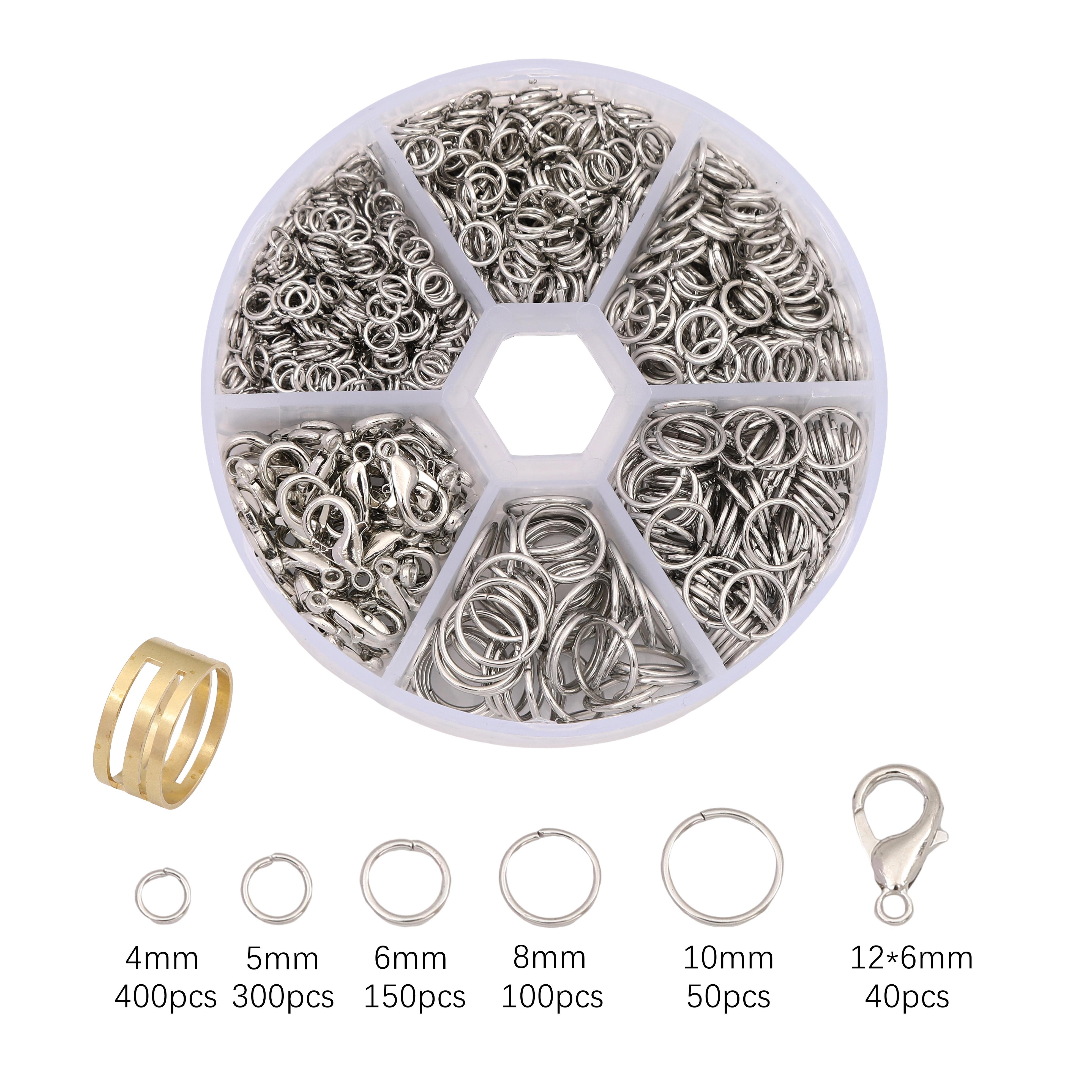 

Irony Jump Ring Lobster Clasps Ring For DIY Bracelet Necklace Jewelry Making Accessories римські срібного кольору