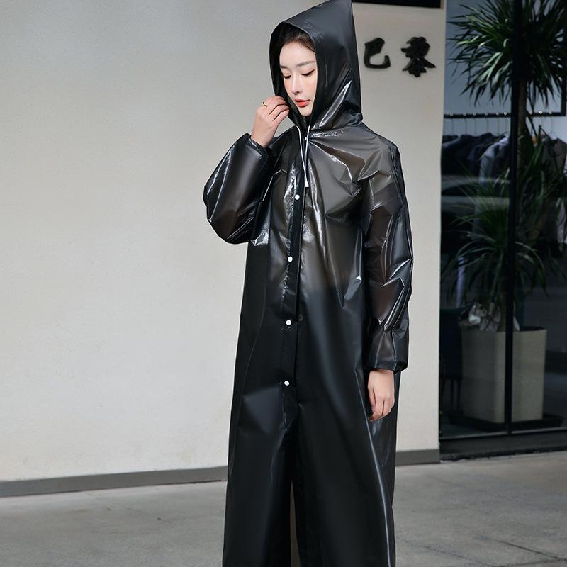 EVA matte adult non-disposable raincoat thickened long light portable unisex logo