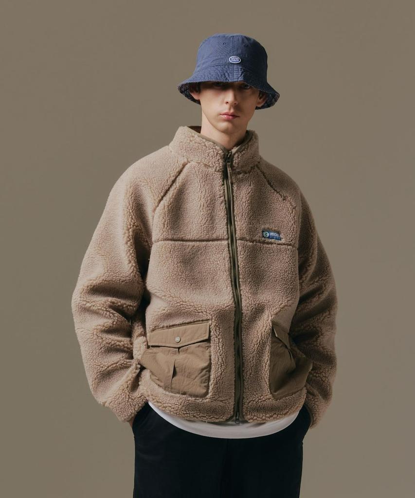 Discus Athletic [3Colors] Logo Sherpa Jacket