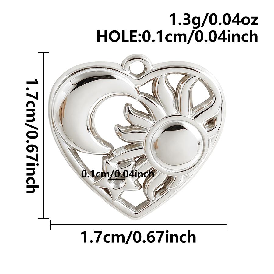 6pcs Fashion Pendant Alien Spaceship Moon Stainless Steel Charms For Jewelry Making Bag Kychain Charm DIY Necklace Earrings Bulk