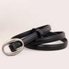 utumn and winter new leather oval buckle belt decoration high-end retro eans belt women