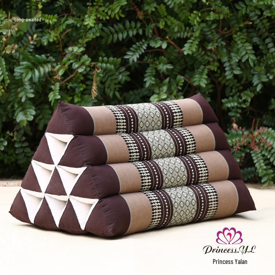 Thailand Triangle Tatami Cushion: Kapok Lumbar Pillow & Sofa Back Support.