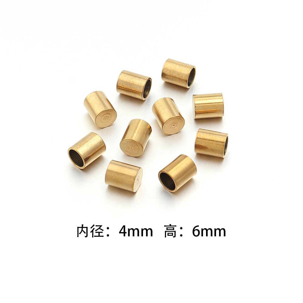 10-20pcs/lot 2-10mm Stainless Steel Leather Cord Clasp Crimp End Caps For Necklace Bracelet Connectors Jewelry Making Supplies