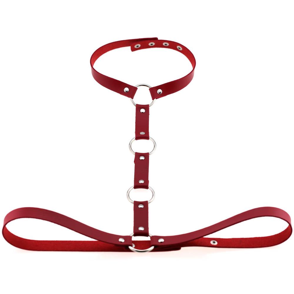 Vegan Leather Body Harness Sword Belt Cage Gothic Accessories  Women  Men Punk Goth Fashion Jewelry Cosplay Festival Outfit