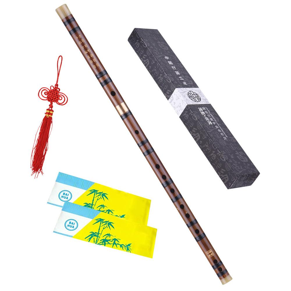 Pluggable Bitter Bamboo Flute Dizi Traditional Handmade Chinese Musical Woodwind Instrument Key C/D/G Professional Performance