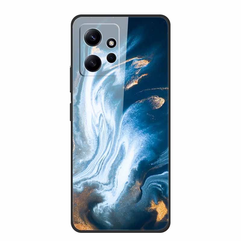 Marble For Redmi Note 12 4G Glass Case Tempered Back Cover Hard Cases For Xiaomi Redmi Note12 4G Protective Shell Colorful Capa
