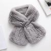 Soft Rabbit Fur Hat for Women Knitted Thick Warm Beanie Scarf Set
