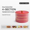 New Year Floral Bird Stackable Rotating Snack Plate for Living Room