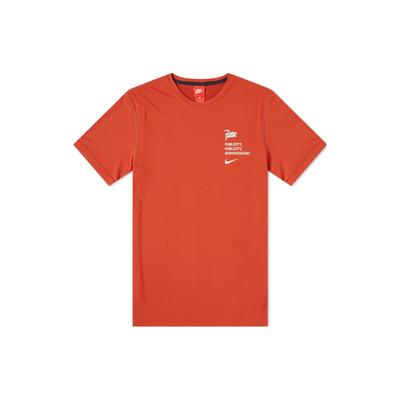X Patta Co-Branded Letter Logo Print Round Neck Pullover Short Sleeve T-Shirt Men Tops Red AH6490-630