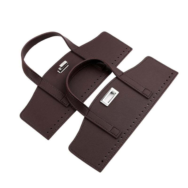 1Set Detachable PU Leather Bag Handle Bag Flap Cover with Lock Replacement Accessorie for DIY Crochet Handbag Sewing Kit