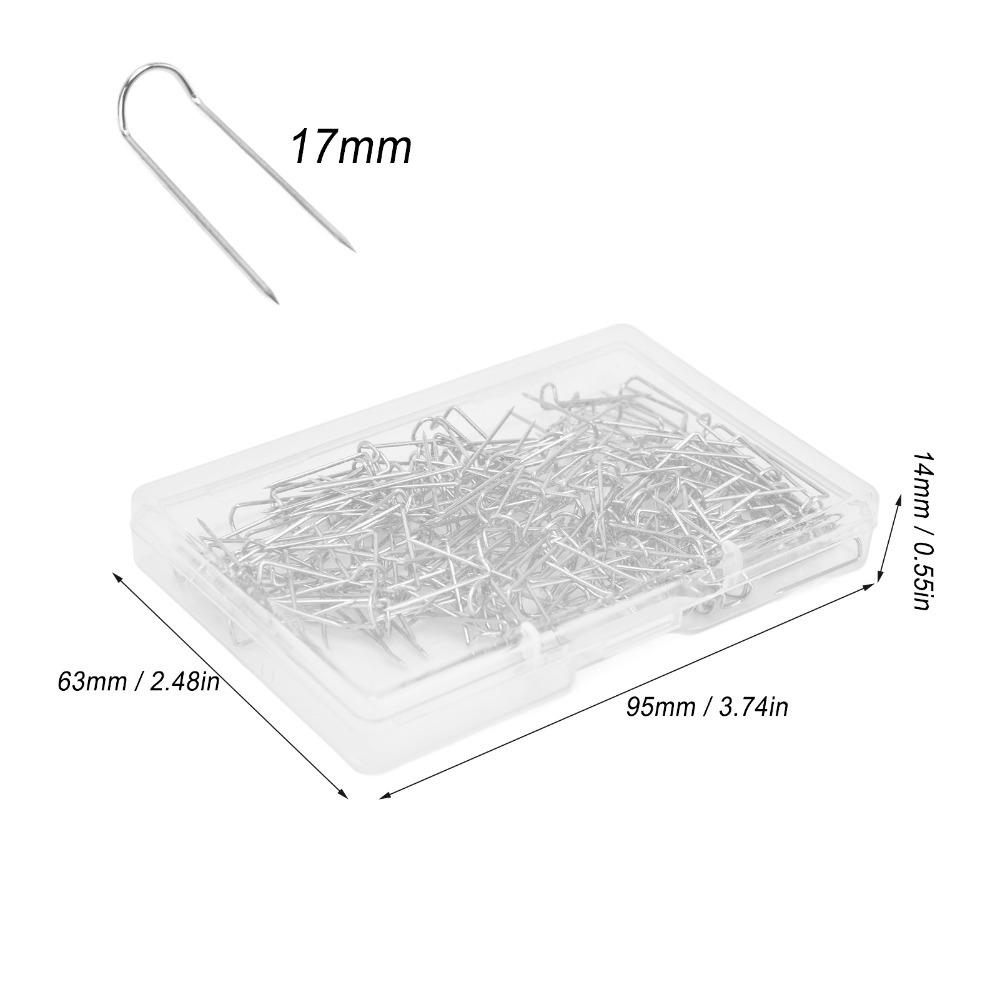200Pcs Boxed packaging U-shaped Pins U-shaped design Fabric Fastening Pins Fabric positioning work